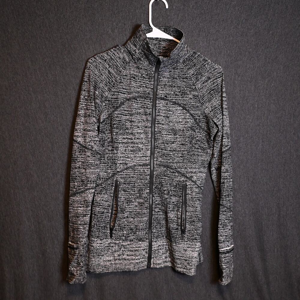 Lululemon Women's 8 Define Jacket Heathered Gray Athletic Stretch Full Zip